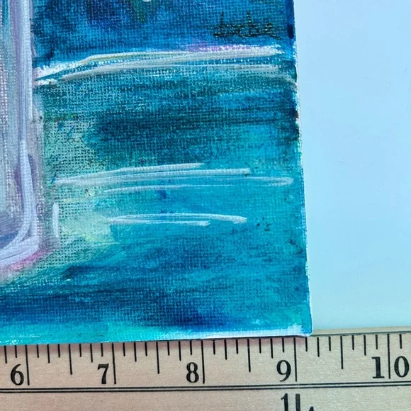 HANDPAINTED Abstract Acrylic Painting - Picture 2 of 4